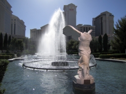 Caesar’s Palace Hotel and Casino in Las Vegas, with Roman architecture